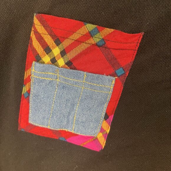 Vintage Carole Little Novelty Tunic Top Dress Size M Patchwork Multi Pockets EUC - Picture 12 of 16